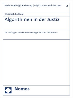 cover image of Algorithmen in der Justiz